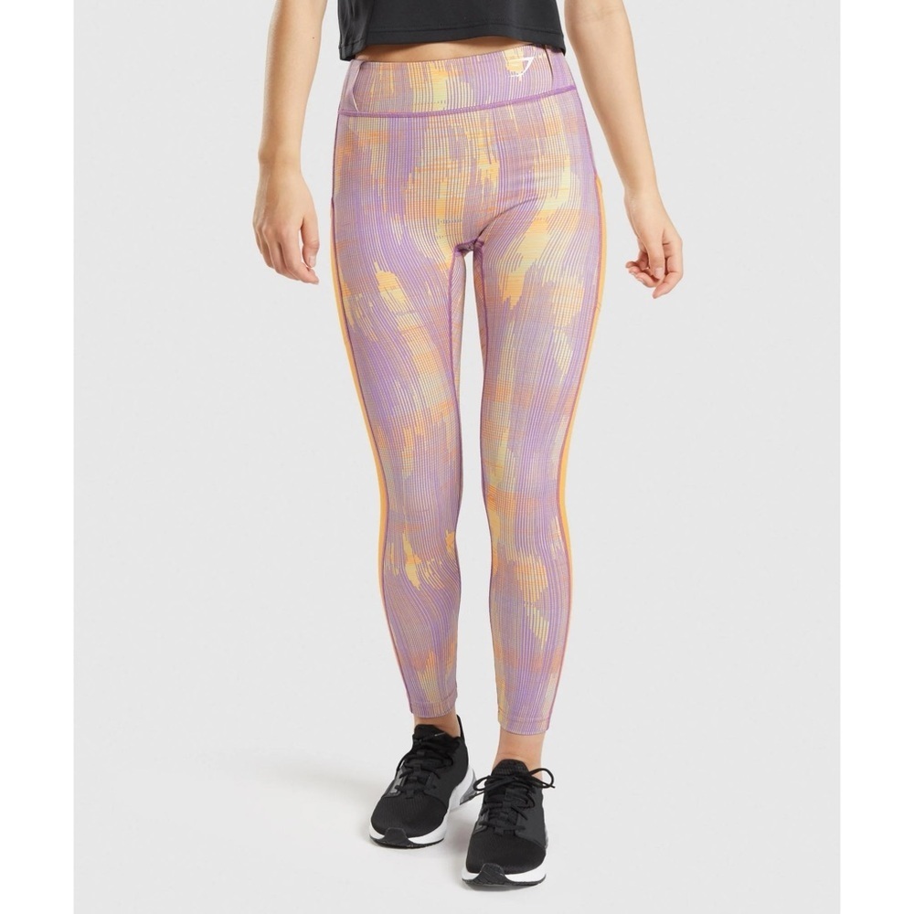 Gymshark Women’s Seamless Leggings Medium Purple Orange